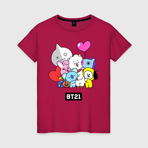 Женская футболка BT21 / Маджента – фото 1