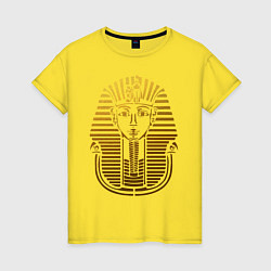 Футболка хлопковая женская Тутанхамон, цвет: желтый