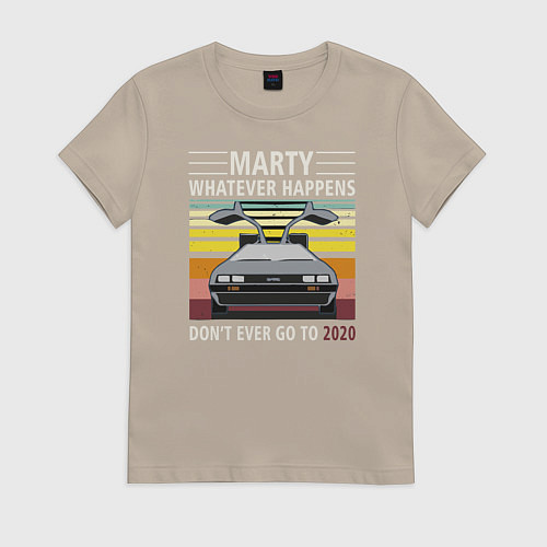 Женская футболка Back to the Future / Миндальный – фото 1