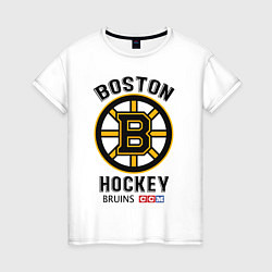 Футболка хлопковая женская BOSTON BRUINS NHL, цвет: белый