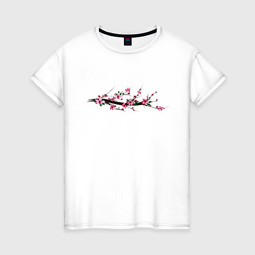 Женская футболка Вишня / Белый – фото 1