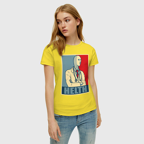 Женская футболка Helth / Желтый – фото 3
