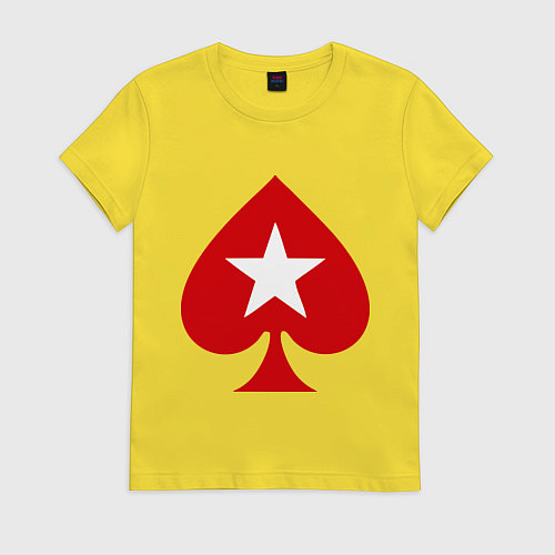 Женская футболка Покер Пики Poker Stars / Желтый – фото 1