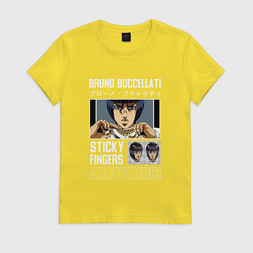 Женская футболка JoJos Bizarre Adventure / Желтый – фото 1
