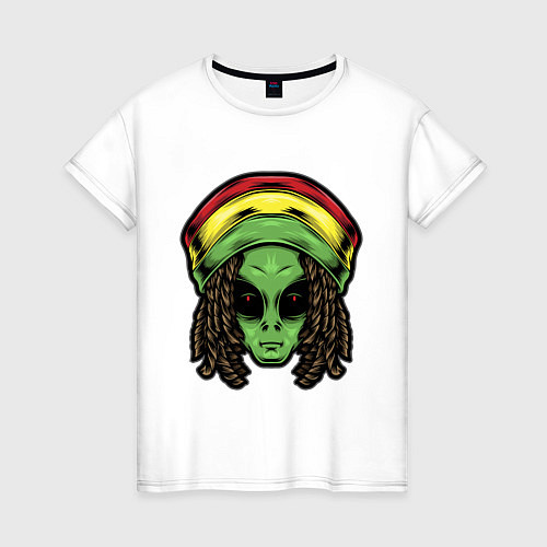 Женская футболка Reggae alien / Белый – фото 1