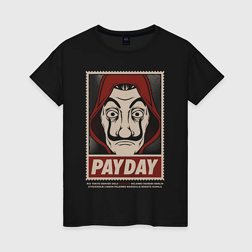 Женская футболка Payday / Черный – фото 1