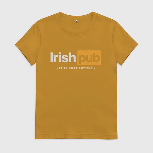 Женская футболка Irish Pub / Горчичный – фото 1