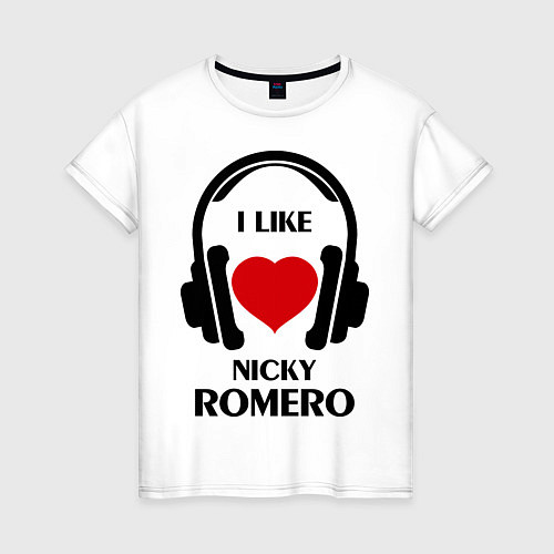 Женская футболка I like Nicky Romero / Белый – фото 1