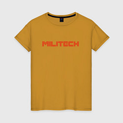 Футболка хлопковая женская Militech, цвет: горчичный