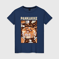 Футболка хлопковая женская Pankakke, цвет: тёмно-синий