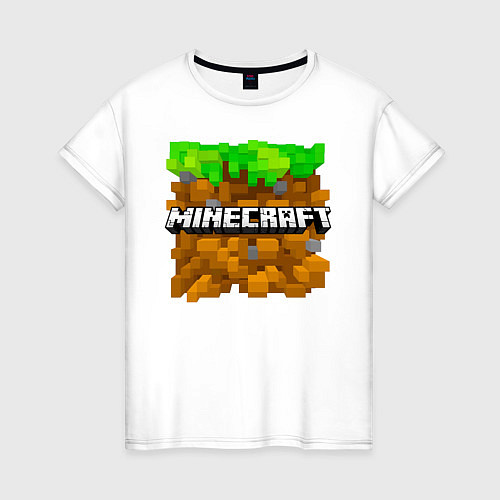 Женская футболка Minecraft / Белый – фото 1