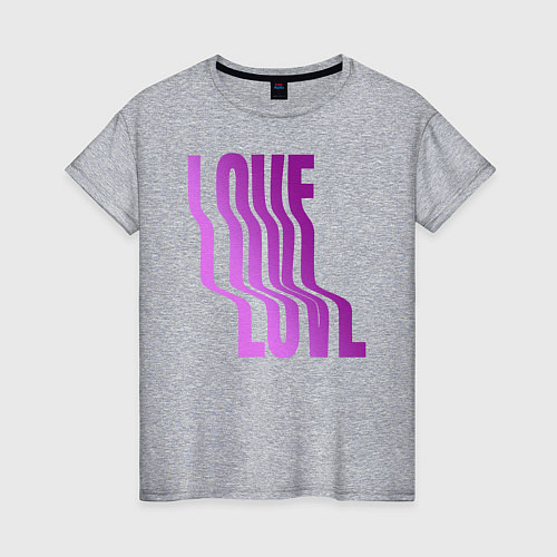 Женская футболка LOVE / Меланж – фото 1