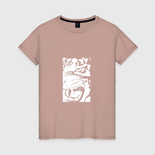 Женская футболка Тигр / Пыльно-розовый – фото 1