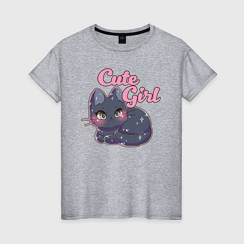 Женская футболка Cute Girl / Меланж – фото 1