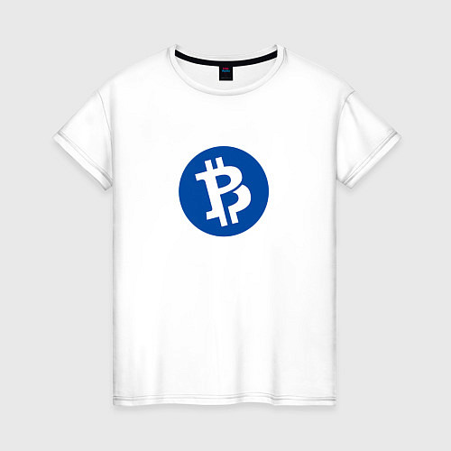 Женская футболка Bitcoin / Белый – фото 1