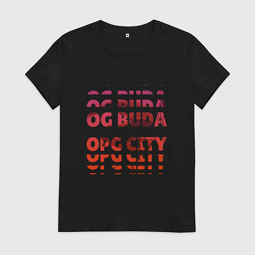 Женская футболка OG Buda OPG City Strobe Effect / Черный – фото 1