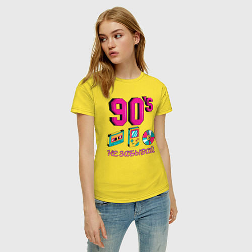 Женская футболка НЕ ЗАБЫВАЙ 90-е / Желтый – фото 3