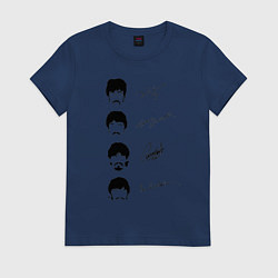 Женская футболка The Beatles автографы