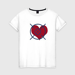 Женская футболка Сердце под прицелом