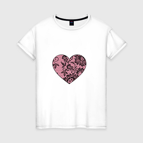 Женская футболка Сердечко / Белый – фото 1