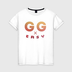 Футболка хлопковая женская GG EASY, цвет: белый