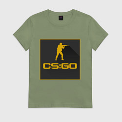 Футболка хлопковая женская CS GO Z, цвет: авокадо
