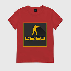 Футболка хлопковая женская CS GO Z, цвет: красный
