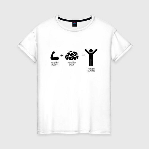 Женская футболка Формула счастья / Белый – фото 1