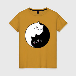 Женская футболка Yin and Yang cats