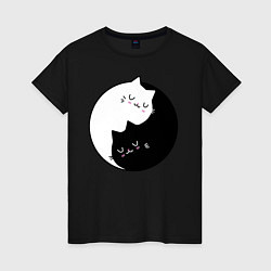 Женская футболка Yin and Yang cats