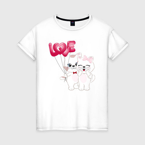 Женская футболка My heart / Белый – фото 1