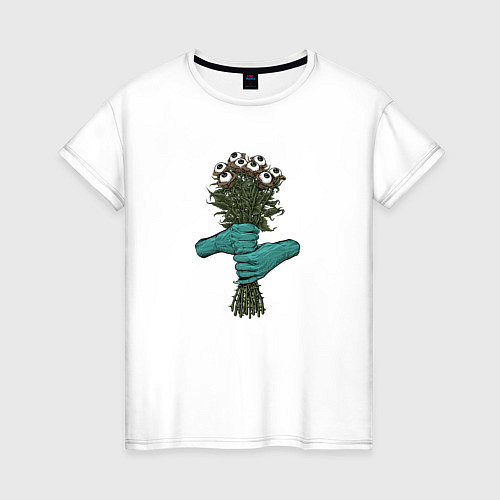 Женская футболка Цветы от зомби / Белый – фото 1