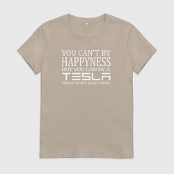 Женская футболка Тесла счастье