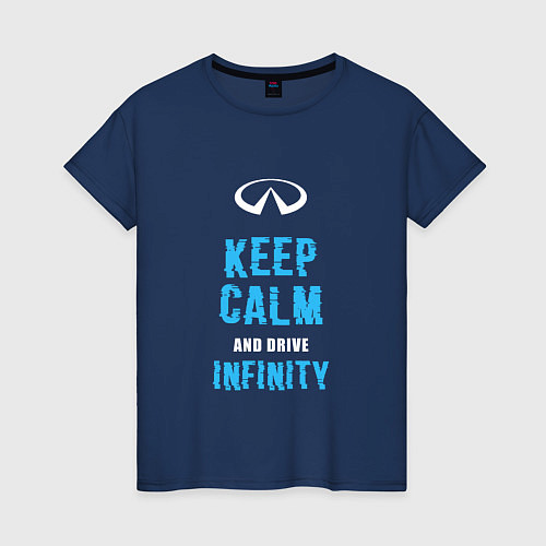 Женская футболка Keep Calm Infinity / Тёмно-синий – фото 1