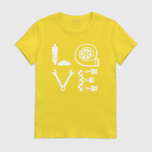 Женская футболка Автомеханику / Желтый – фото 1
