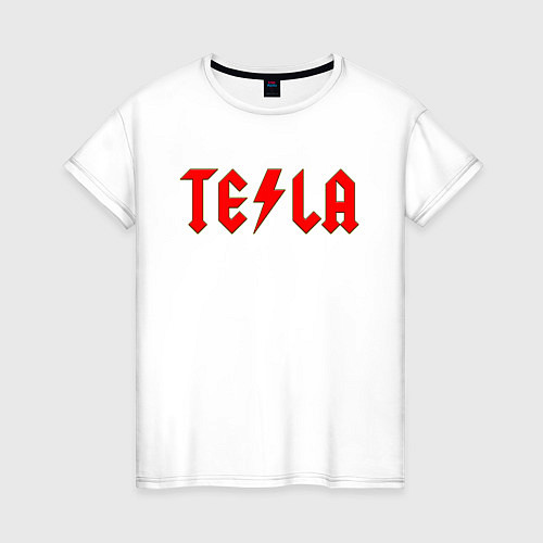 Женская футболка TESLA / Белый – фото 1