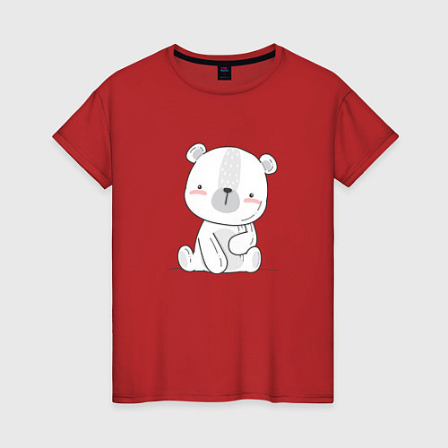 Женская футболка White Bear / Красный – фото 1