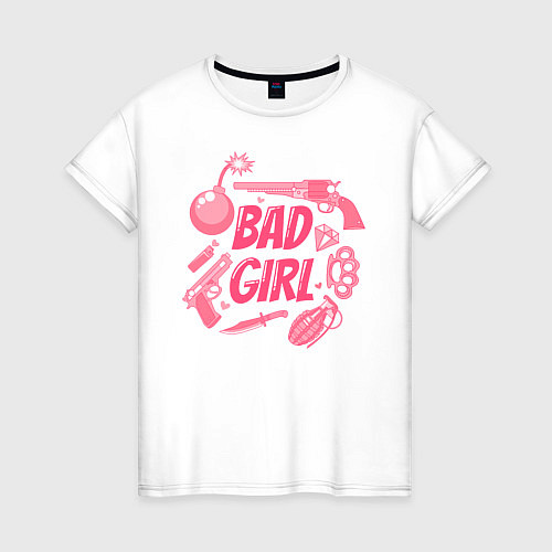 Женская футболка Bad girl / Белый – фото 1