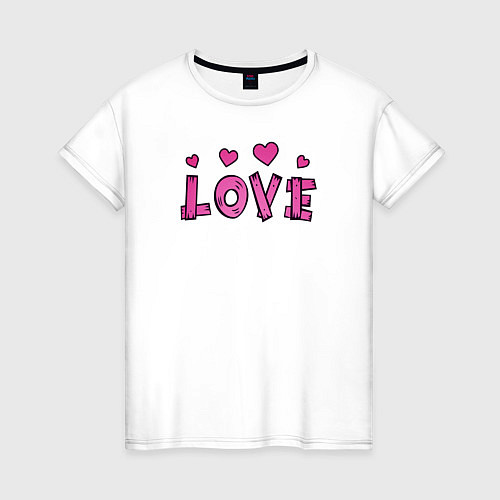 Женская футболка Love / Белый – фото 1