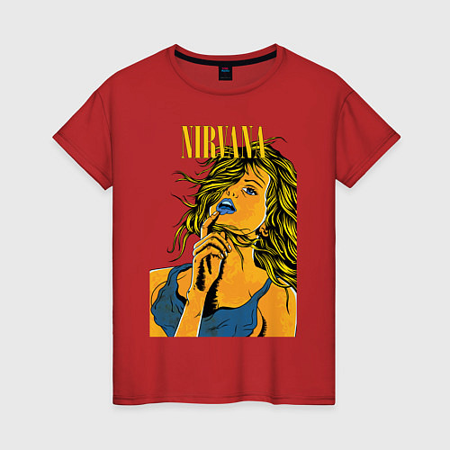 Женская футболка NIRVANA / Красный – фото 1