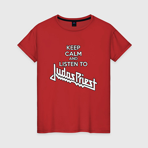 Женская футболка Judas Priest Keep Calm / Красный – фото 1