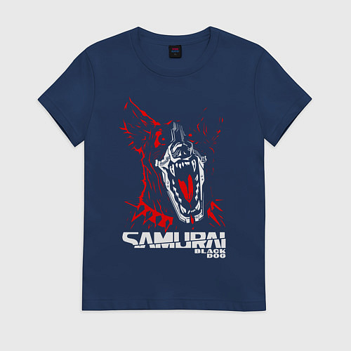 Женская футболка SAMURAI Cyberpunk 2077 / Тёмно-синий – фото 1