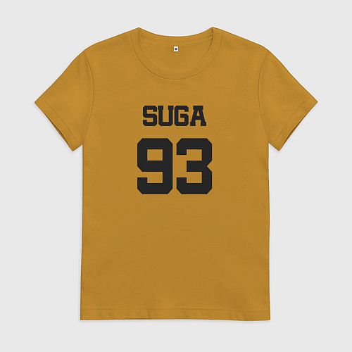Женская футболка BTS - Suga 93 / Горчичный – фото 1