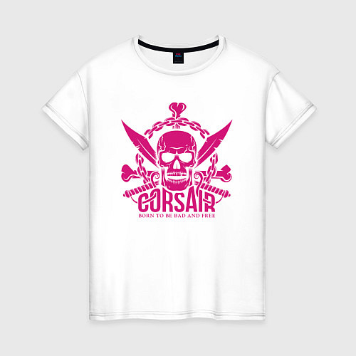 Женская футболка Skull Corsar / Белый – фото 1