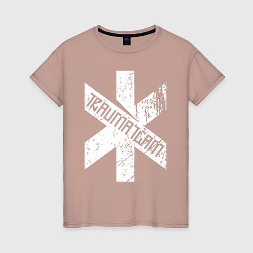 Женская футболка TRAUMA TEAM Cyberpunk 2077 / Пыльно-розовый – фото 1