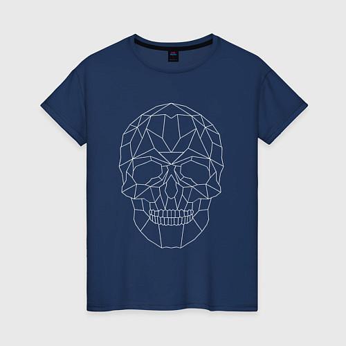 Женская футболка Череп / Тёмно-синий – фото 1