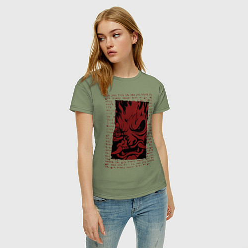 Женская футболка Cyberpunk 2077 SAMURAI / Авокадо – фото 3