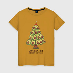 Женская футболка Avocado Christmas Tree