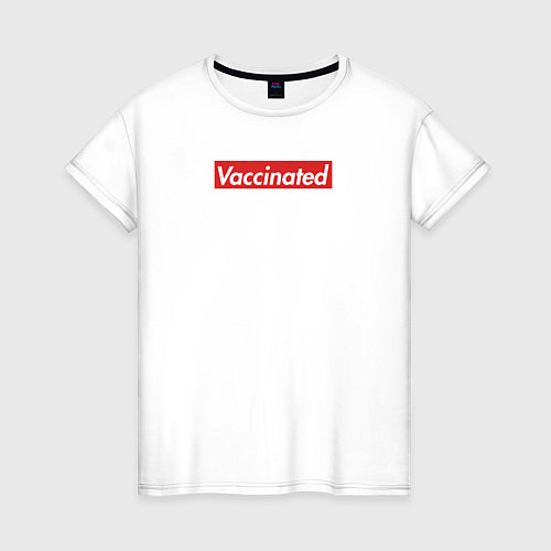 Женская футболка Vaccinated / Белый – фото 1