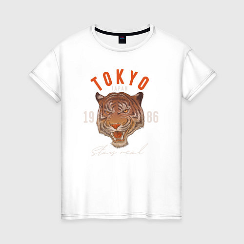 Женская футболка Tokio Tiger 1986 / Белый – фото 1